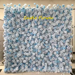 Custom OEM ODM Artificial Flower Wall Roll up Silk Floral Backdrop Handmade for Fall Wedding Event Party Decor Wholesale - 8ft*8ft, 10ft*10ft, Customized / FW505