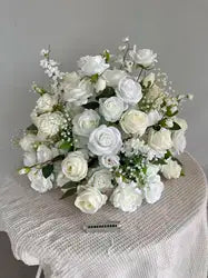 L-R528 Bestseller Customized Flower Ball Flowers Arrangements Wedding White and Green Rose Table Centerpiece Wedding Decoration - 30-100cm, Customized / FB296