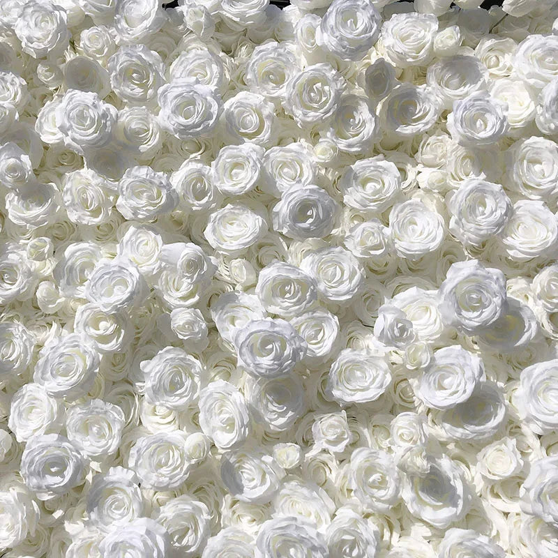 8FT Most Popular Elegant Romantic New Arrival Artificial Flower Wall with Silk Plastic for Wedding Photo Decoration Events