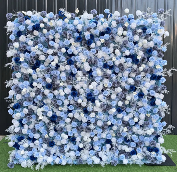 L-R447 Wholesale Custom Fabric Flower Wall Pink Wedding Supplies Decoration Rose Backdrop Silk Artificial Decorative Flower Wall