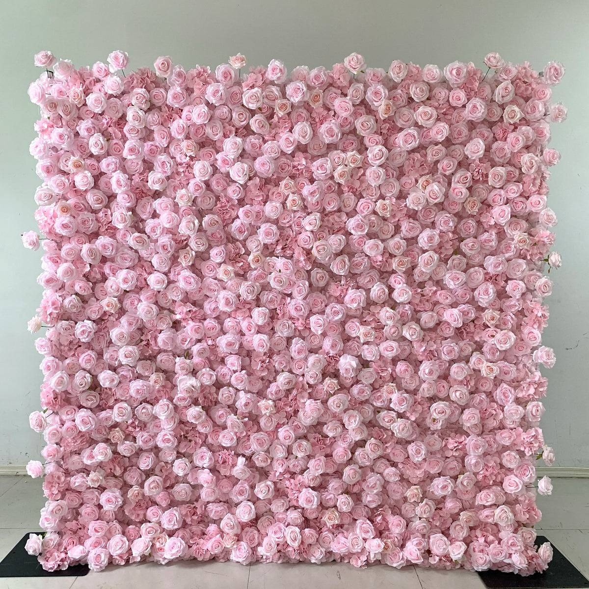 L-R381 Hot Sale Wholesale 8*8ft Elegant White Artificial Flower Wall High Quality Silk Floral Backdrop Wedding Decoration