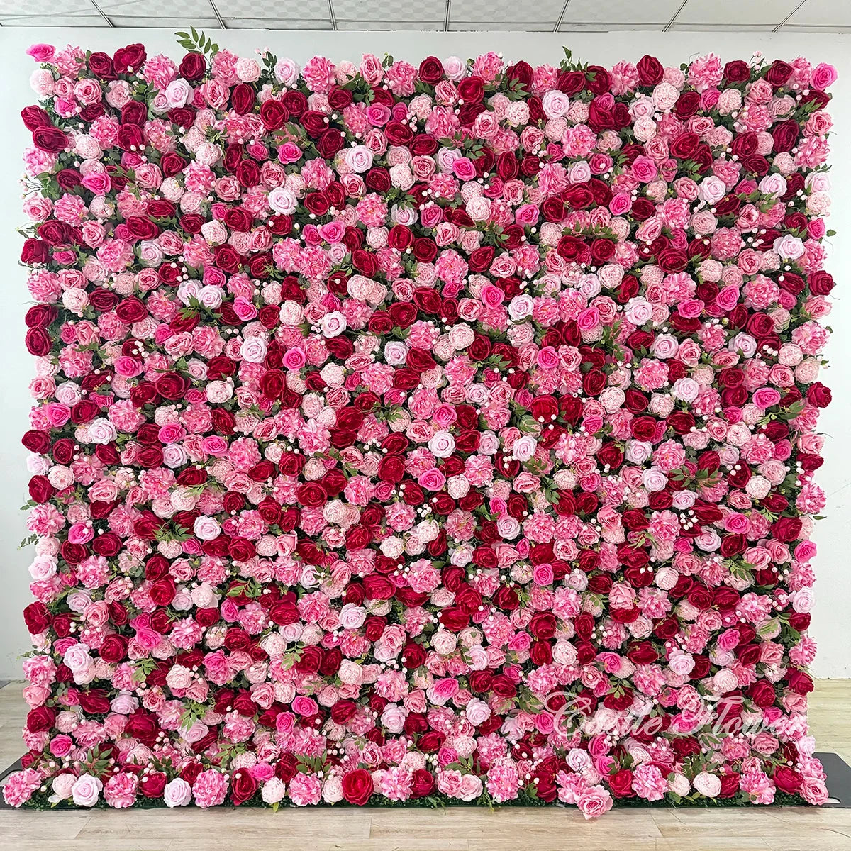 Custom OEM ODM Artificial Flower Wall Roll up Silk Floral Backdrop Handmade for Fall Wedding Event Party Decor Wholesale