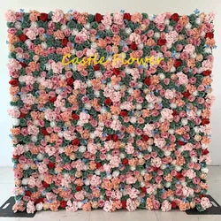 Christmas Backdrop Decoration Flower Wall  Custom OEM ODM Artificial Flowers for Wedding Christmas Halloween Event Party Decor - 8ft*8ft, 10ft*10ft, Customized / FW715