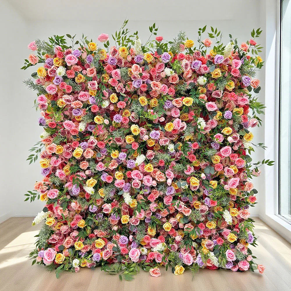 Wholesale Modern Classic Artificial Flower Wall with Carton Packing for Wedding Baby Shower Decoration Customizable Size & Color