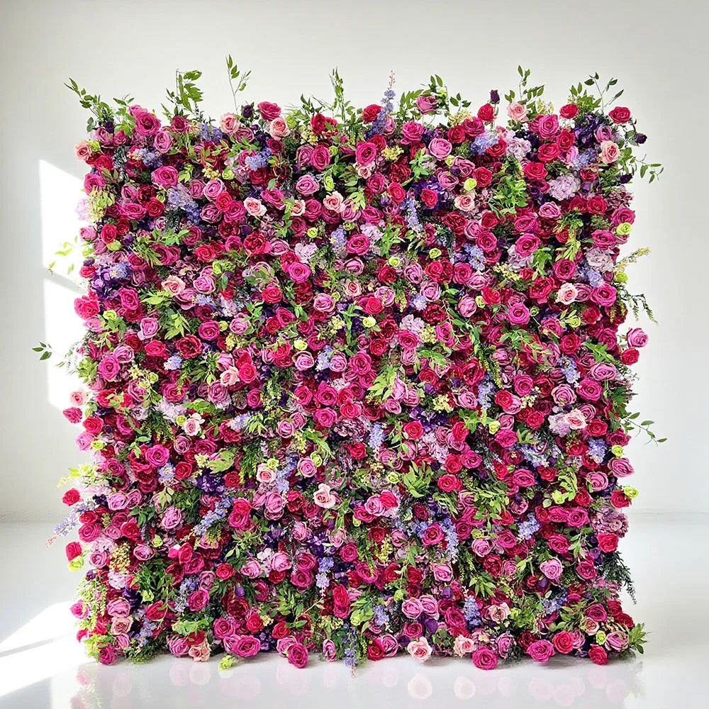 High-quality Elegant Modern Romantic New Arrival Simple Artificial Flower Wall Backdrop for Wedding Decoration