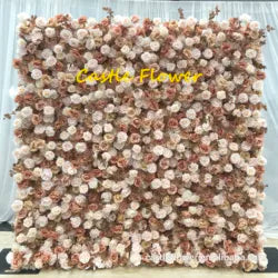ODM OEM Wedding Flower Wall Backdrop 3D Custom Luxury Hot Sale Artificial Flowers for Wedding Decoration Event Party Decor - 8*8ft, 10*10ft, Customized / FW618