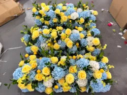 H-999 Customizable Artificial Wedding Flowers Runner  Silk Flower Runner Decorations Wedding Floral Arrangements Wholesale - 60-100cm size / Mix-9